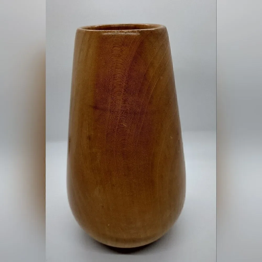 Wood Tulip Vase by Bo Keuhn